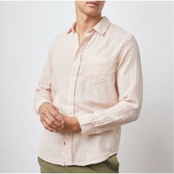 Rails NWT Wyatt Solid Shirt Peach Large - Picture 4 of 6